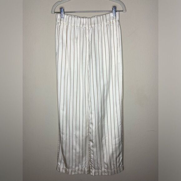 Jenni Kayne Bianca White Pants Straight Leg Navy Strips Size XS - Picture 10 of 11